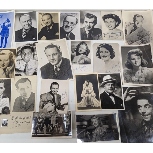 528 - A Collection of Autographed Vintage Photographs - Stanley Holloway, Dirk Bogarde, Joan Rice, Bob Hop... 