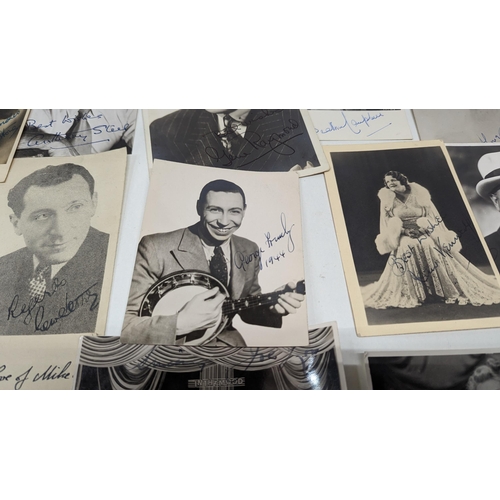 528 - A Collection of Autographed Vintage Photographs - Stanley Holloway, Dirk Bogarde, Joan Rice, Bob Hop... 