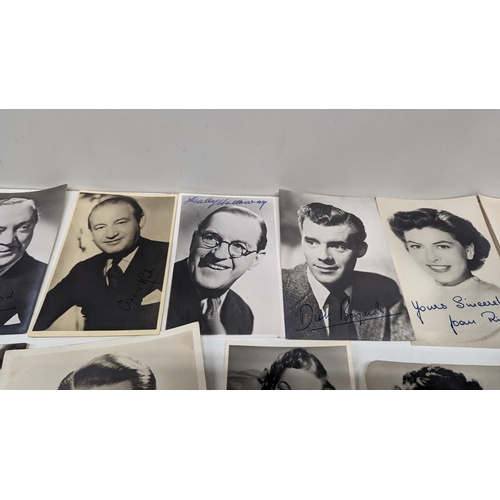 528 - A Collection of Autographed Vintage Photographs - Stanley Holloway, Dirk Bogarde, Joan Rice, Bob Hop... 