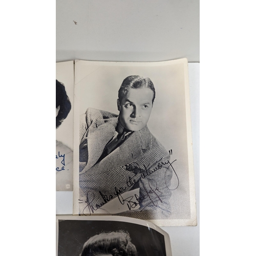 528 - A Collection of Autographed Vintage Photographs - Stanley Holloway, Dirk Bogarde, Joan Rice, Bob Hop... 