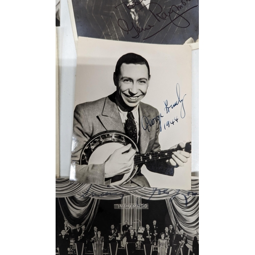 528 - A Collection of Autographed Vintage Photographs - Stanley Holloway, Dirk Bogarde, Joan Rice, Bob Hop... 