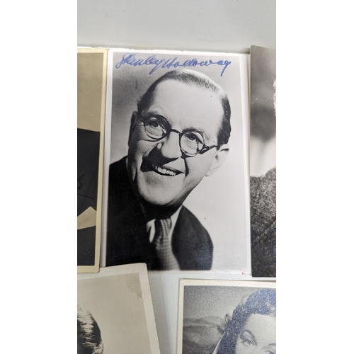 528 - A Collection of Autographed Vintage Photographs - Stanley Holloway, Dirk Bogarde, Joan Rice, Bob Hop... 