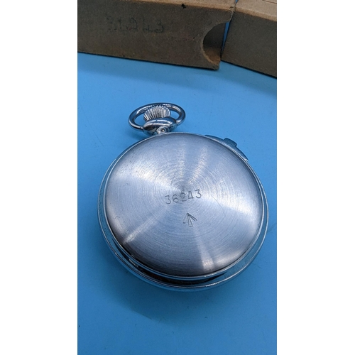 570 - A Waltham no.3 Pattern Stop Watch with Ordinance Mark on Back of Case