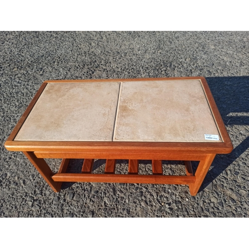 801 - Amber craft Tile Topped Table.