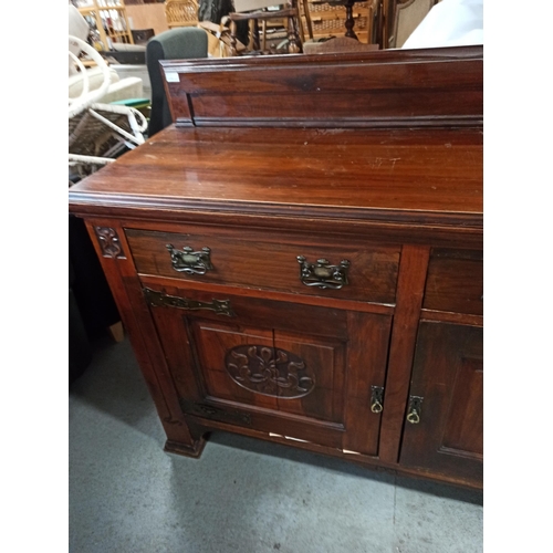 632 - Mahogany Side Board 2 x Drawers and 2 x Cupboards 118cm H x 152cm W x 54cm D