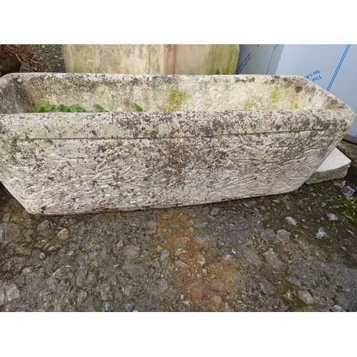 21 - 3 x Concrete Planters ( Troughs x 2 and 1 x Square)