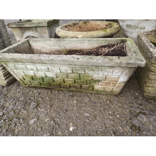 21 - 3 x Concrete Planters ( Troughs x 2 and 1 x Square)