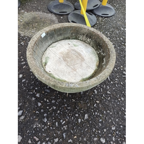 7 - A Large Concrete Bird Bath With Tree Stump Base.
33cm H x 60cm.