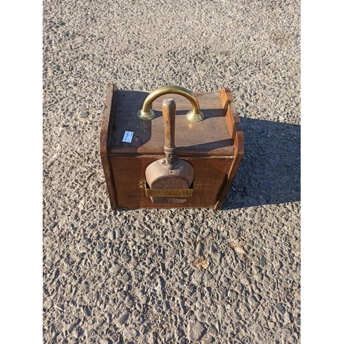 774 - Fire Box with Brass Handle and Helmet Scuttle