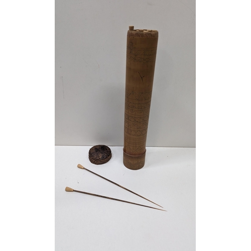 573 - A Batak Blowpipe Dart Container