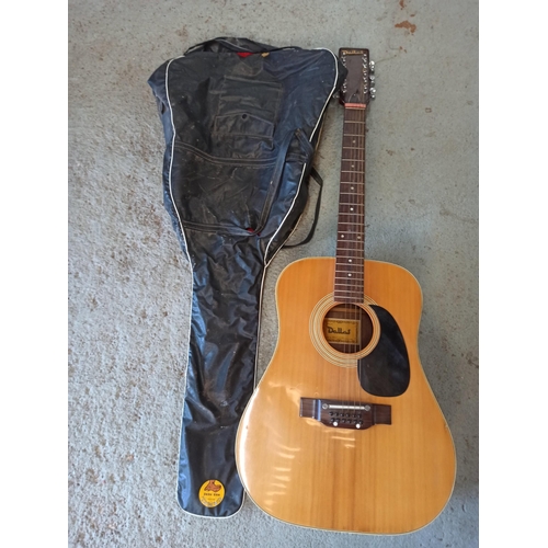 220 - Dallas 12 String Accoustic Guitar In Case (Zip has come unstitched)