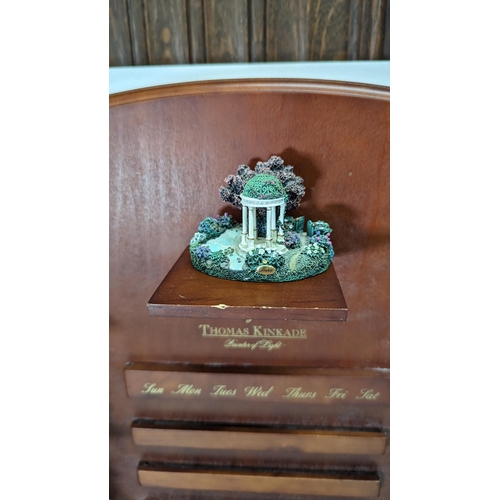 520 - A Thomas Kincaide Hawthorn Village Miniature Cottage Ornament Collection With Calendar Display Stand... 