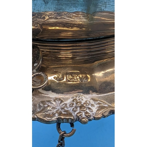 540 - An Antique Hallmarked Sterling Silver Spirit Kettle on Stand. George Nathan & Ridley Hayes of Cheste... 