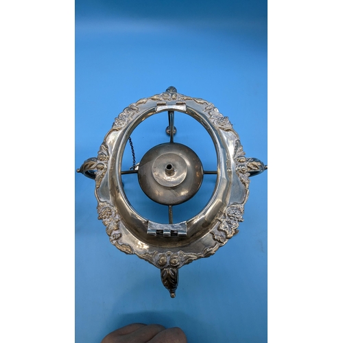 540 - An Antique Hallmarked Sterling Silver Spirit Kettle on Stand. George Nathan & Ridley Hayes of Cheste... 
