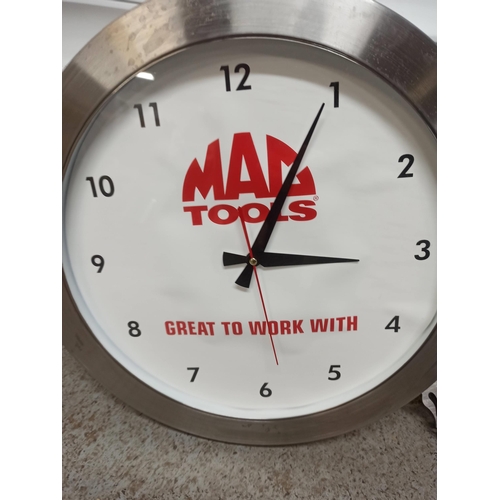 195 - Mac Tools & Brake Disc. Style Clocks