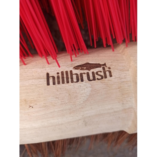 92 - 3 x Hillbrush Yard Brushes, 2 x Nylon Bristles, One Natural Bristles