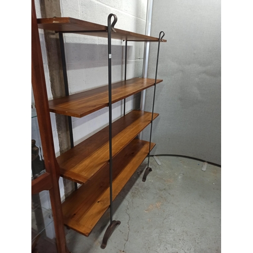 777 - Wrought Iron Shelves, 2 x Stands With 4 Shelves.
165cm x 150cm x 45cm.