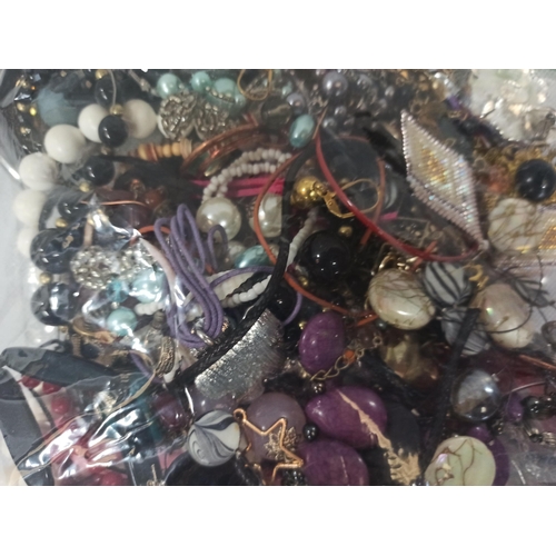 300 - A Bag Of Mixed Costume Jewellery.