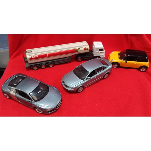 1065 - Scania Esso Fuel Tanker, Welly Mini Cooper, Audi A4 and Audi R8 Models