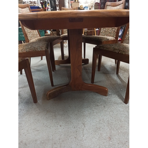 645 - A G Plan Teak Expanding Dining Table & 4 Tapestry Back Chairs, Mark To Top As Pictured.
106cm x 72cm... 