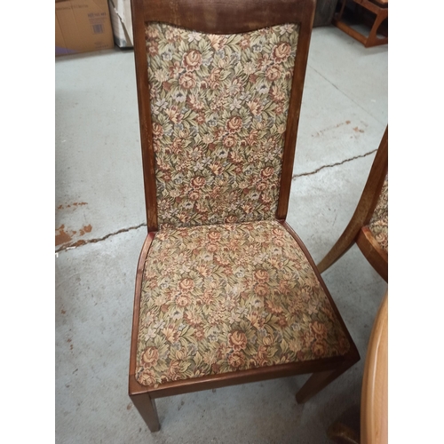 645 - A G Plan Teak Expanding Dining Table & 4 Tapestry Back Chairs, Mark To Top As Pictured.
106cm x 72cm... 