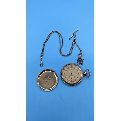 568 - A Gilt Albert Chain and Pocket Watch