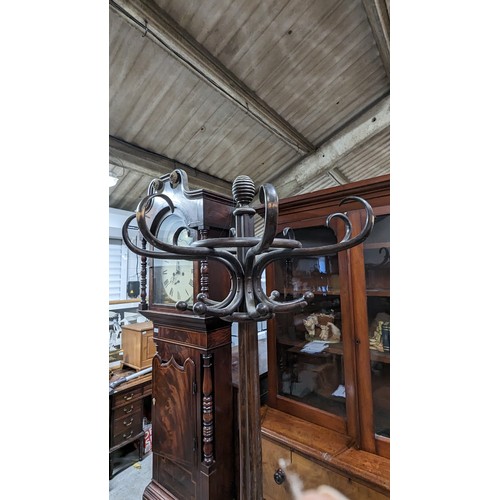 443 - An Antique Victorian Benchwood Coat Stand.