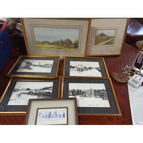 1280 - 7 x Mixed Pictures Including 4 Prints of Hungerford