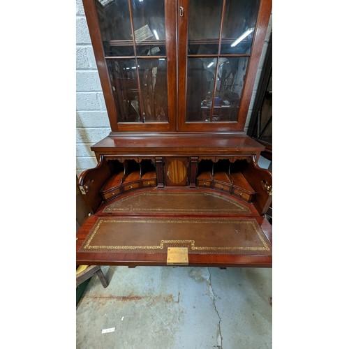 461 - 2Oth Century Escritoire Library unit -  handsome piece of furniture in a Chippendale style