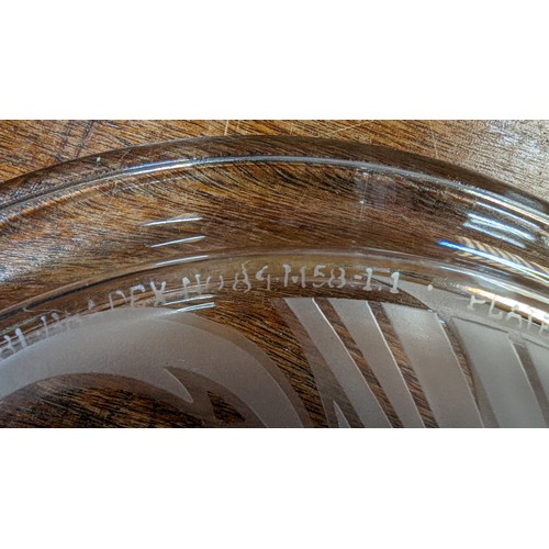 1004 - A Micheal Yates Hand Carved Lead Crystal Plate - Engraved To Rim. 'First Issue Of Yates Country   La... 