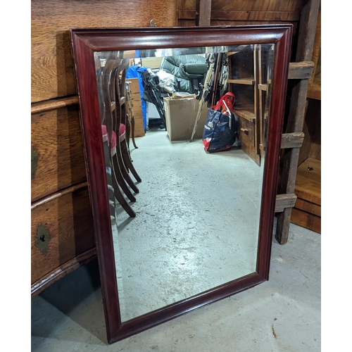 601 - A Vintage Bevelled Glass Mirror 60cm x 84cm