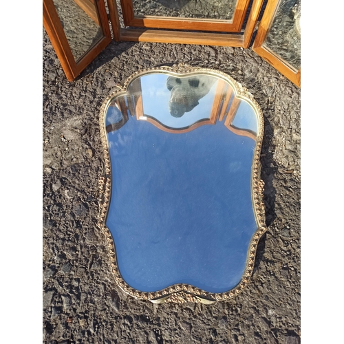 898 - . Dressing Table Mirror and Wall Hanging Mirror with Floral Frame