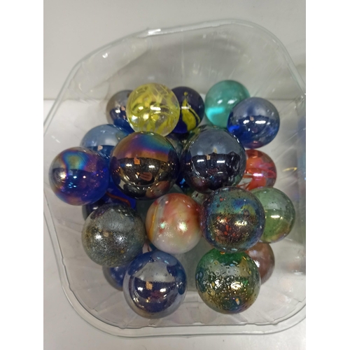 933 - Vintage Marbles Mixed Sizes And Colours.