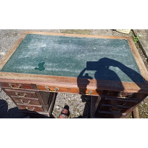 230 - Antique Leather Topped Desk - In Need of Restoration