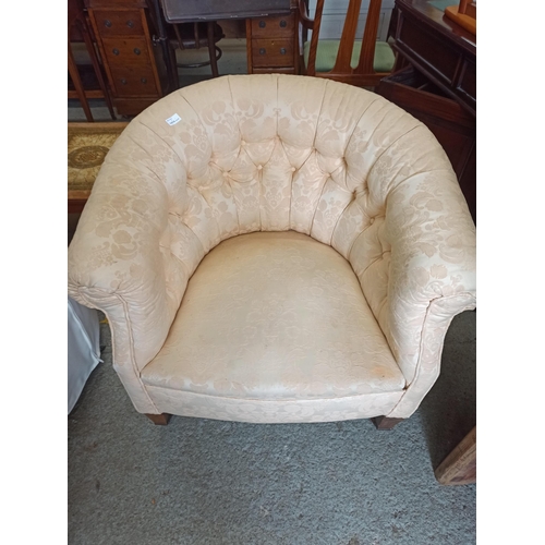 553 - Button Back Antique Arm Chair