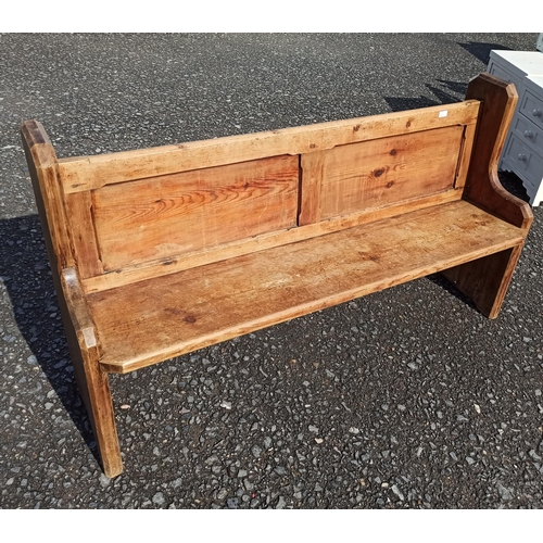 462 - A Antique Church Bench.
92cm H x 160cm L x 50cm D.