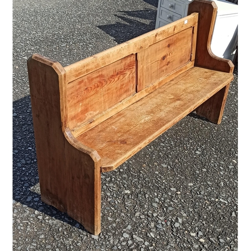 462 - A Antique Church Bench.
92cm H x 160cm L x 50cm D.