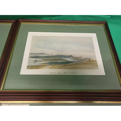 1286 - Framed Pictures Including St Georges Harbour Bermuda, Hamilton From Paget, Front Street Hamilton, An... 