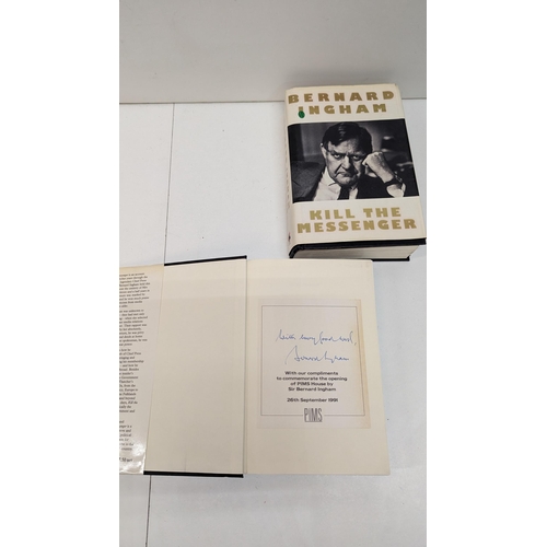 1054 - 2 x Signed Hardback Editions Of Bernard Ingham's 