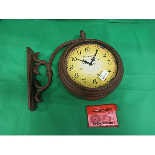 507 - A Westminster Outdoor Clock & Thermometer With Fixings And Instructions.