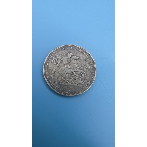 355 - An 1820 George III Silver Crown Coin in Fine to V. Fine Condition