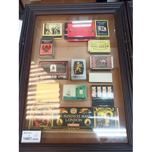 1215 - A Framed Matchbox Collection In Deep Display Frames. 6 In Total.