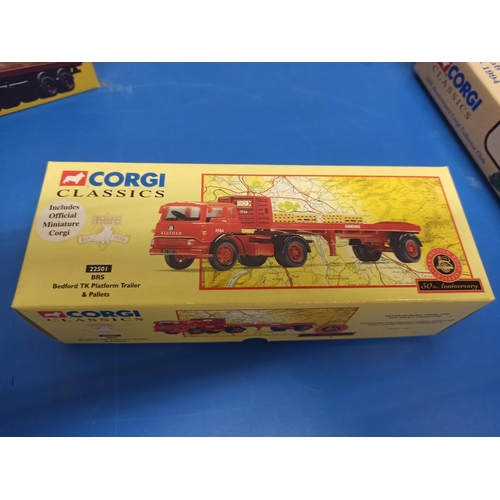 1225 - Corgi Classics Boxed Models Including Bedford TK Scammell Scarab & Leyland 8 Wheeler.