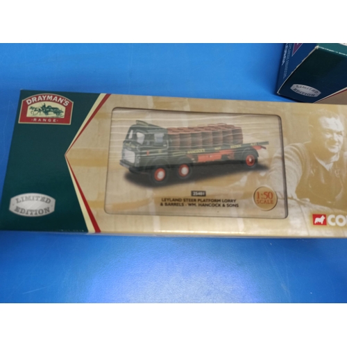 1226 - Corgi Drayman's Range ERF KV 8 Wheeler And Leyland Steer Platform Lorry And Corgi British Road Servi... 