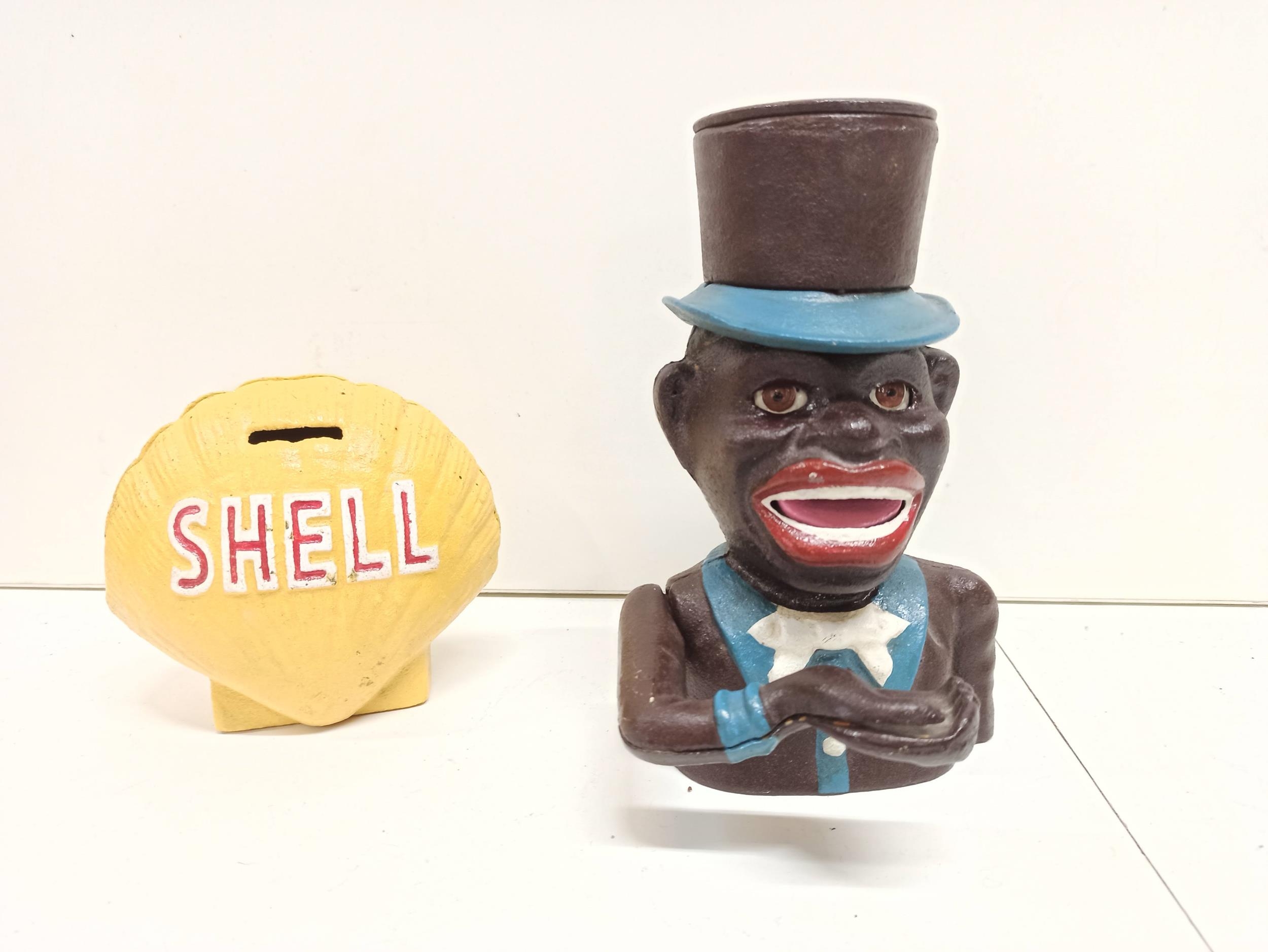 Cast Iron Money Boxes, Jolly Boy Bank By J.E Stevens & A.B