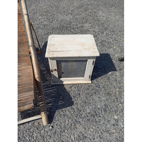 75 - Directors Chair, Bamboo Chair and Egg Cupboard