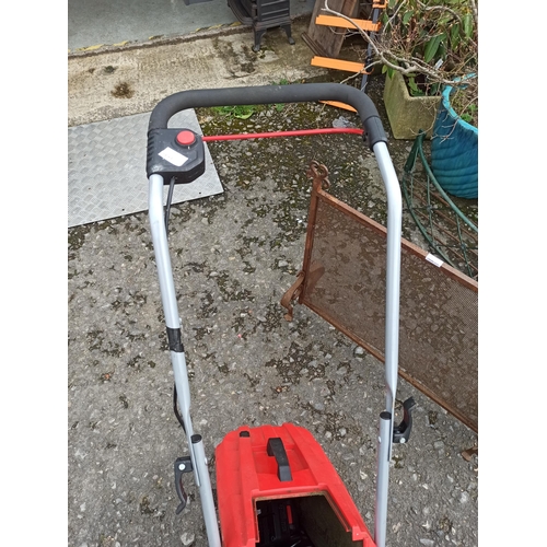 139 - Einhell Battery Lawn Mower With Charger And Grass Box.