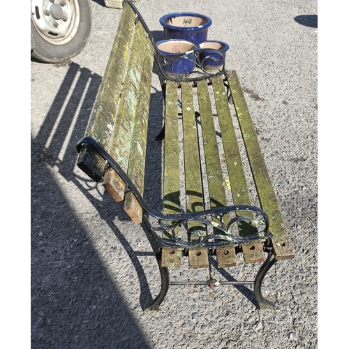 65 - Garden Bench with Metal Ends