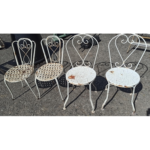 74 - 4 x Metal Garden Chairs in Need of Restoration