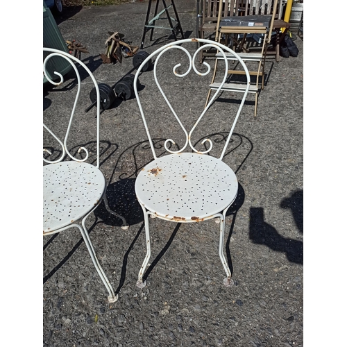 74 - 4 x Metal Garden Chairs in Need of Restoration